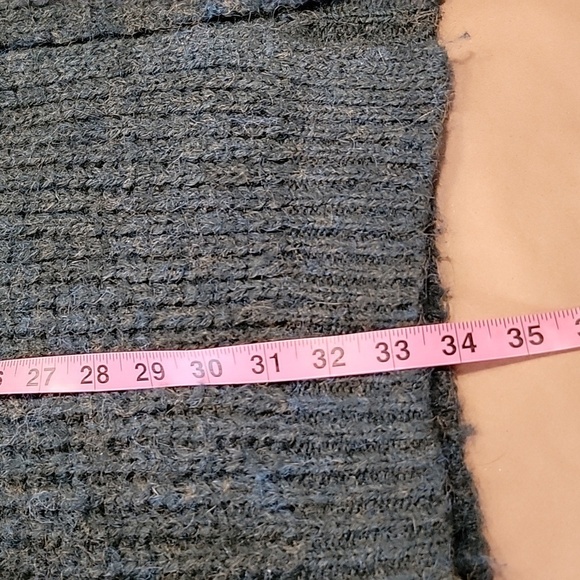 for Anthropologie Size OS Mottled Green Stevie Fringed Knit Kimono, EUC - Picture 10 of 13